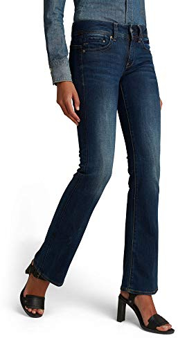 G-STAR Donna Midge Bootcut Jeans, Blu (Dk Aged D01896-6553-89), 28W / 30L