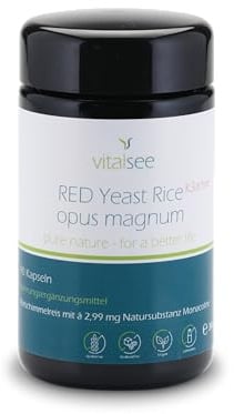 Vitalsee RED YEAST RICE K3 active Extrakt opus magnum – 90 vegane Kapseln – 2,99 mg Monacoline – glutenfrei & laktosefrei