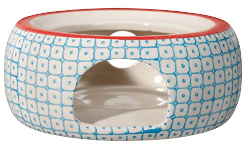 Bloomingville Stövchen Carla Retro Teewärmer Vintage Kannenwärmer ø 14,5 cm, blau, Keramik