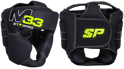 Starpro Kopfschutz Boxen Boxhelm mit Gesichtsschutz - Für Boxen Sport, Kickboxen, MMA, Krav MAGA und Muay Thai - Herren & Frauen - mit 180° Sicht und Gute Schweißaufnahme
