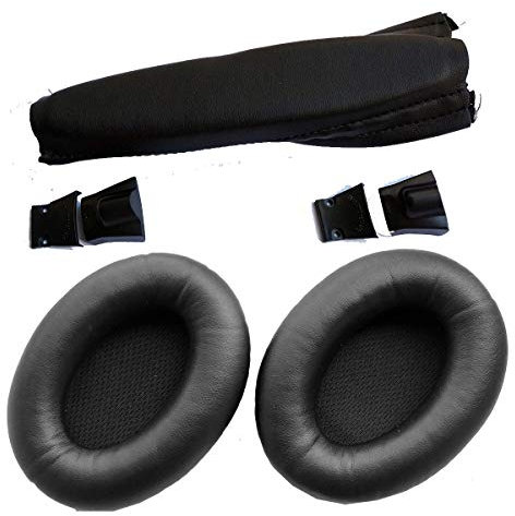 Cuscinetti auricolari di ricambio in pelle + parti di riparazione in cotone per cuffie Bose SoundLink Around-Ear Wireless e Soundtrue AE2 II AE2/AE2w/SoundTrue AE1 Combo