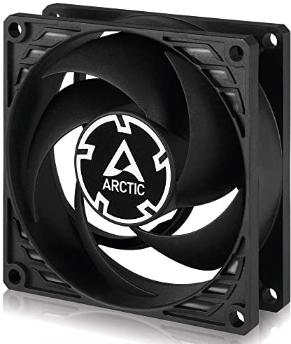 ARCTIC P8 PWM - 80 mm Case Fan with PWM, Pressure-optimised, quiet motor, Computer, Fan Speed: 200-3000 RPM - Black