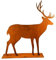 Bornhöft Hirsch Edelrost rostige Gartendekoration Gartendeko 56cm x 63cm Rost Metall