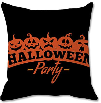 Xmiral Kissenh黮len K黵bismuster Druck Zierkissenbez黦e Halloween Dekorativer Kissenbezug 45cm?5cm(F)