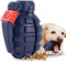 SUNNEKO Indestructible Dog Toys for Large Medium Dogs - Interactive Treat Dispensing Dog Toy - Tough Dog Chew Toys for Boredom - Durable Rubber Chew Ball for Extreme Chewers (Blue)