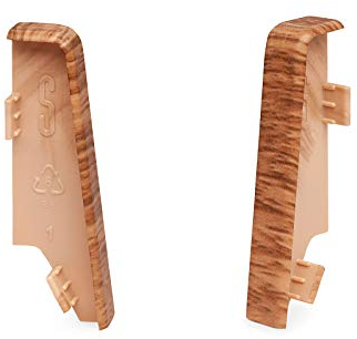 KGM Verbinder für Sockelleiste MEGA-Profil (20 x 58 mm) Eiche rustikal – Maße: 20 x 58 mm – 2 Stück