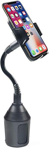 DBREAKS Universel Support de Voiture avec Bras Flexible de 8.4cm, Support de Fixation Réglable sur Porte-Gobelet de Voiture, pour iPhone, Smartphone et Telephone
