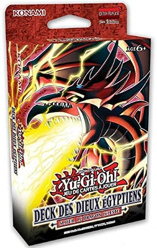 Konami Yugioh Deck des Dieux Egyptiens Slifer Le Dragon Celeste FR 6 ans et + 2 joueurs Cartes Guide de Duel