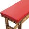 Kissen für Gartenbank, wasserdicht, Möbel-Sitzkissen, Esszimmer, Terrasse, PU-Leder, Stuhl-Sitzmatte, 2- und 3-Sitzer, rutschfest, abnehmbare Stuhlmatte, 120 x 30 x 5 cm, Rot