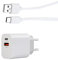 MUTTO Cargador Samsung USB C, Enchufe Cargador Múltiple USB C y USB + Cable tipo C para Samsung S23/S22/S21/S20 FE Plus Ultra /S10/S9/S8/S7/A40/A41/A42/A50S/A51/A52S/A53, Tablets y todos los gadgets