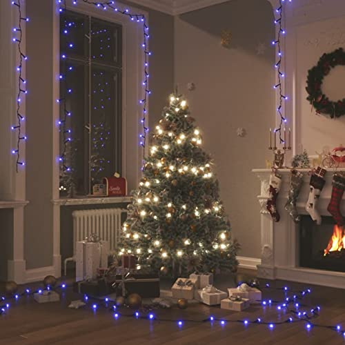 Tidyard LED Lichterkette Christbaumbeleuchtung Weihnachtsbaum Lichternetz Baumvorhang Weihnachtsdeko Weihnachtsbaumbeleuchtung mit 300 LEDs Blau 30 m PVC