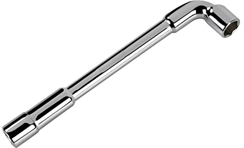 Leliafleury L Shaped Angled Socket Spanner 10 mm, Hex Tubular Socket Wrench, Chromium Vanadium Steel Double Ended Wrenches for General Repairing, Pipeline, Bicycle Car Maintance