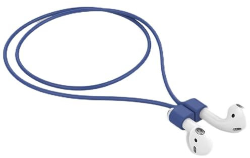 Mooyavia 6 Pack Ultra Strong Magnetic Airpods Straps Anti-Lost Cord for AirPods Accessories Silicone Sports Lanyard and Ear Hook for AirPods 1&2, Pro,3rd and Pro 2, Dark Blue
