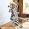 Zebra Animal Head Vase - Tall Black & White Ceramic Face Pot Retro Design