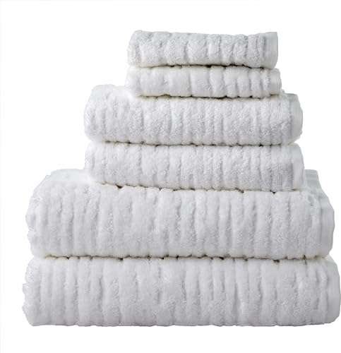 SKL Home CloudSoft Handtuch-Set, Baumwolle, 6-teilig, Weiß