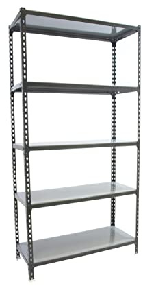 PROREGAL Schwerlastregal Big Metal Shark | HxBxT 200x100x50cm | Fachlast 180kg | Anthrazit-Verzinkt | Regal Standregal Aufbewahrungsregal