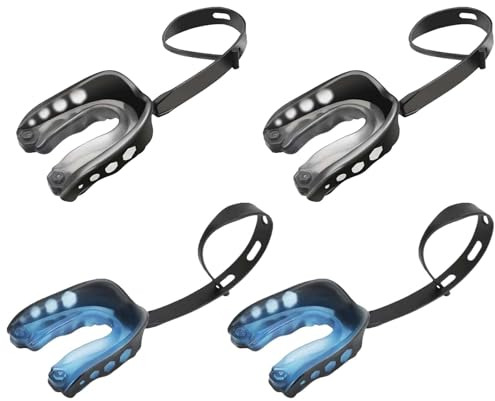 Mundschutz, 4 Stück Mundschutz Boxen Mundschutz Kampfsport Zahnschutz Kampfsport Sport Mundschutz mit Gurt für Football Kampfsport Boxen Kickboxen Hockey