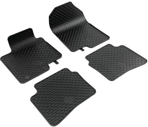 Walser DirtGuard Gummi Fussmatten Auto für Hyundai i20 III (BC3, BI3) 08/2020-Heute, Hyundai Bayon (BC3) 05/2021-Heute, 100% passgenaue Auto Fußmatten, robuste Universal Fußmatte Auto
