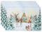 Tischdeko Weihnachten, Tischsets Weihnachten 4er Set, 45*30cm Tischsets Platzsets Abwaschbar und Hitzebeständig, Weihnachten Elch Baumwolle und Leinen Tischset, for Weihnachtstisch Deko, Küche Party