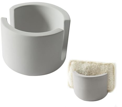 DONGKER Organizador de esponjas de diatomea, organizador de secado rápido para fregadero de cocina, soporte de esponja absorbente para el fregadero de cocina, fregadero, lavabo