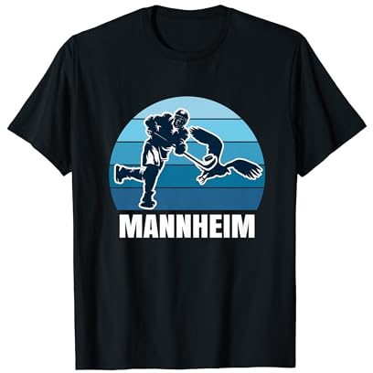 Mannheim Eishockey Fan T-Shirt – Adler: Unisex, Schwarz, S, Kurzarm, Klassisch, Crew-Neck, Stretch, Mannheim Eishockey Fans, Eishockey-Fans