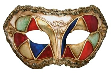 Maskworld Colombina arlecchino multicolore - Venezianische Maske - traditionell handgefertigt - Carnevale di Venezia