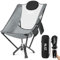 NJZ Campingstuhl Hochlehner 600LBS Campingstuhl Faltbar Stark Robust Leichtgewicht Klappstuhl Camping Leicht Im Freien Schnelle Einrichtung with Tragetasche Faltstuhl Camping für Garten Silber