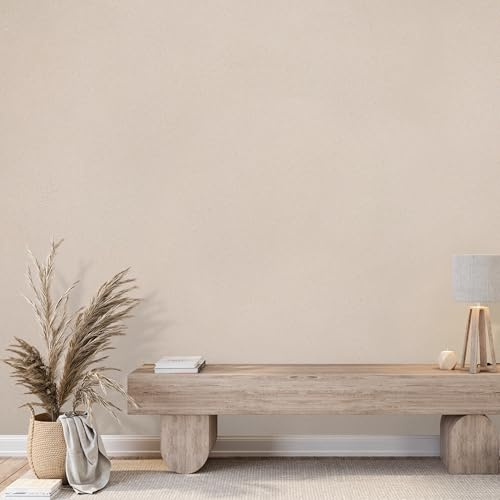Belka S306 – Tapete Sandstein - Reine Baumwolle - selbstklebend - Wärme- & schalldämmend - Langlebig - Modern & stilvoll, DIY Öko & Natürlich (1Kg | 3qm (m²))