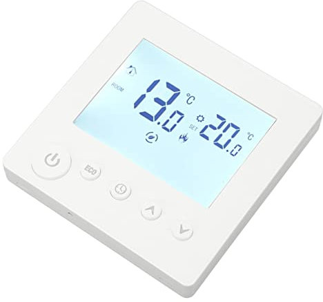 Termostato per Riscaldamento a Pavimento, Termostato Digitale con Display LCD, Retroilluminazione, Controller Programmabile per il Riscaldamento Domestico, Facile da Leggere Al