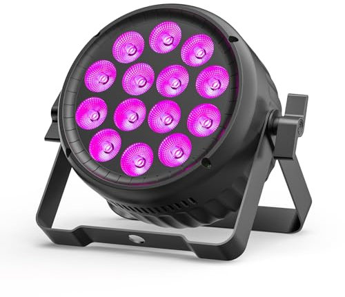 Projecteur LED Par, éclairage de scène 14 x 15 W, éclairage de fête RGBW, automatique, commande vocale et mode 8 canaux/DMX512, silencieux pour activités, mariage, bar, théâtre, Halloween, Noël