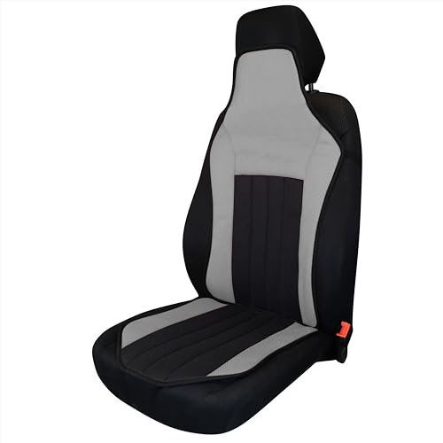 Generisch Xkeribom Auto Sitzschoner Sitzauflage Sitzkissen Schwarz Grau mit Kopfstützenbezug Autositz Auto Sitzpolster xmin4