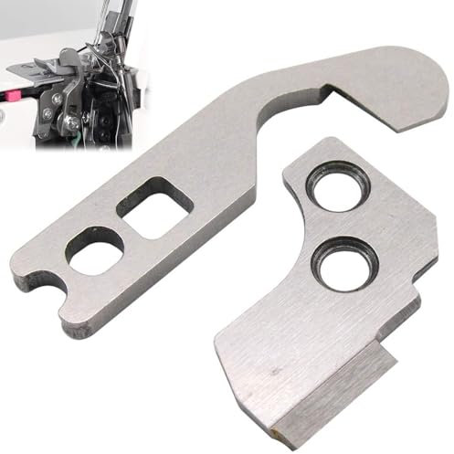 Raheem 1 Satz Oberen Und Unteren Messer für Overlock-Nähmaschinen 788013009 und 788011007 für E-lna 664 W6 (454D N444) Overlock Nähmaschinen Zubehör für Janome, Privileg, Elna 788127007 + 788013009