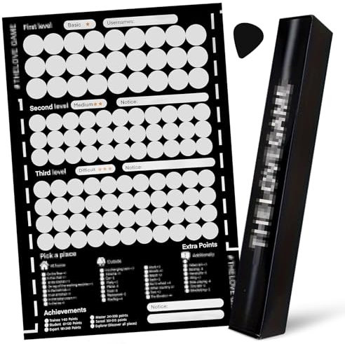 MACULPER Love Game Poster 100 Love Game Scratch Off Date Night Poster Date Ideen für Paare Jubiläums Geschenk Datepärchen Geschenke Ideen Perfekte Pärchen
