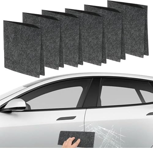AUEJACKY 8Stück Nano Sparkle Tuch,Nano Sparkle Cloth 20x10cm,Nano Magic Tuch Auto 2024 Kratzer Entferner für Reparatur von Leichten Kratzfarben,Lackpflege Politur Kratzer Entfernen,Autoreinigung