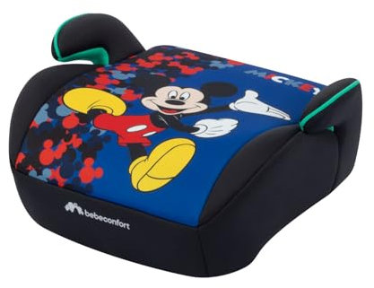 Bebeconfort Disney Gaia i-Safe, Car Booster Seat, Mickey Mouse Car Seat, 6–12 Years, 128–150cm, 22-36 kg, Lightweight, Easy Belt Installation, Fully Padded, Soft-Touch Fabrics, Fun Mickey