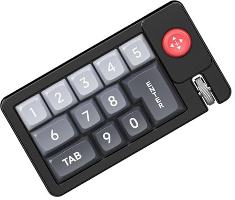 BINGGA K810 Teclado mecánico con cable intercambiable en caliente con iluminación macros programable Joystick pequeño teclado 12 teclas