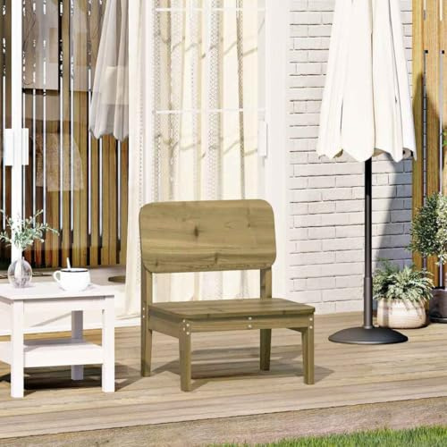 HaoChrymec Gartenstuhl aus Kesseldruckimprägniertem Kiefernholz, Rustikales Design, Für den Außenbereich, Balkon Stuhl, Gartenmöbel Set, 60 x 52.5 x 72 cm