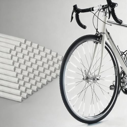 HUANR 72 Stück Fahrradspeichen Reflektoren, 75 mm Verbesserten Sichtbarkeit