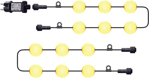Guirlande lumineuse d'extérieur 12 boules Ampoule LED BOLLY LIGHT 11m avec crochet