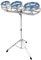 XDrum Rototoms - 6, 8, 10 Percussion Trommeln für Schlagzeug - Doppelstrebige Hardware und verstellbarer Ständer - Silber