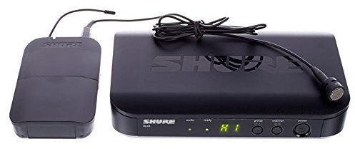 Shure Sistema microfono wireless BLX14/CVL UHF – perfetto per interviste, presentazioni – durata della batteria 14 ore, portata 100 m | Include microfono CVL Lavalier, ricevitore singolo canale | M17