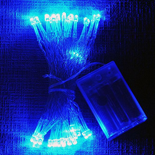 LightsGo® Batteriebetriebene Lichterketten Innen LED Lichterketten 40LEDs 4M. blau