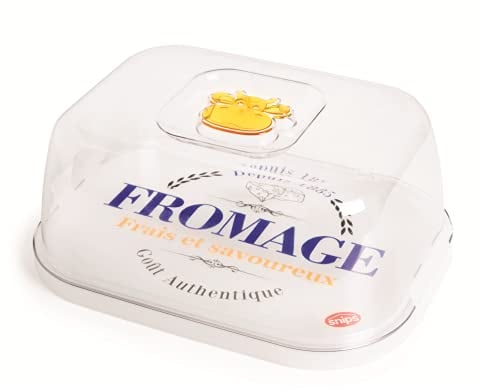 Snips, Boîte à Fromage Ferme 3 LT, Boîte de Conservation Plateau avec 2 fermetures de sécurité, Dôme Transparent, Boite Rangement Frigo 27 x 20 x 11 cm, Made in Italy