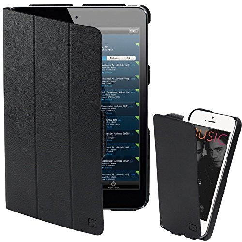 Promate Ultra Slim GENUINE Leather Cover/Case 2 in 1 Gift Set for Apple iPad Mini 1st/2nd/3rd Generation and iPhone 5/5S/5SE Blend/Weave (Blend)