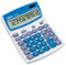 Rexel IB410161 Tischrechner 212X, Solar-/Batteriebetrieb, Schwenkbares Display, 140 x 190 x 32 mm, Blisterpack, lichtgrau/blau
