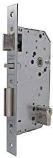 Tesa Assa Abloy 203060HN Cerradura De Embutir Para Puertas De Madera Con Cilindro Niquelado Entrada 60 mm, Frente Cuadrado 2030