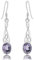 DTPSilver -Damen Haken Ohrringe 925 Sterling Silber - Keltische Dreifaltigkeitsknoten - keltischen Kollektion - Amethyst