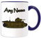 Personalisierbares Geschenk – Panzertasse (Militär-Design, Farboptionen) – beliebiger Name Nachricht auf Ihrem einzigartigen – Armee Streitkräfte Soldat Weltkrieg Waffe Kampf Fahrzeug Kanone