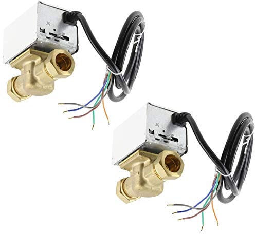 Tower 22mm Motorised 2 Port Inline Zone Valve for Central Heating/Boiler Systems (Pack of 2)
