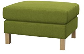 Soferia Hockerbezug Kompatibel Mit KARLSTAD Hocker Überzieher Hocker-Husse Hockerüberwurf Kratzfest Hydrophobie Allergenfrei Elegance Grün